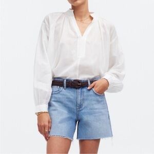 Madewell Top S Peasant White